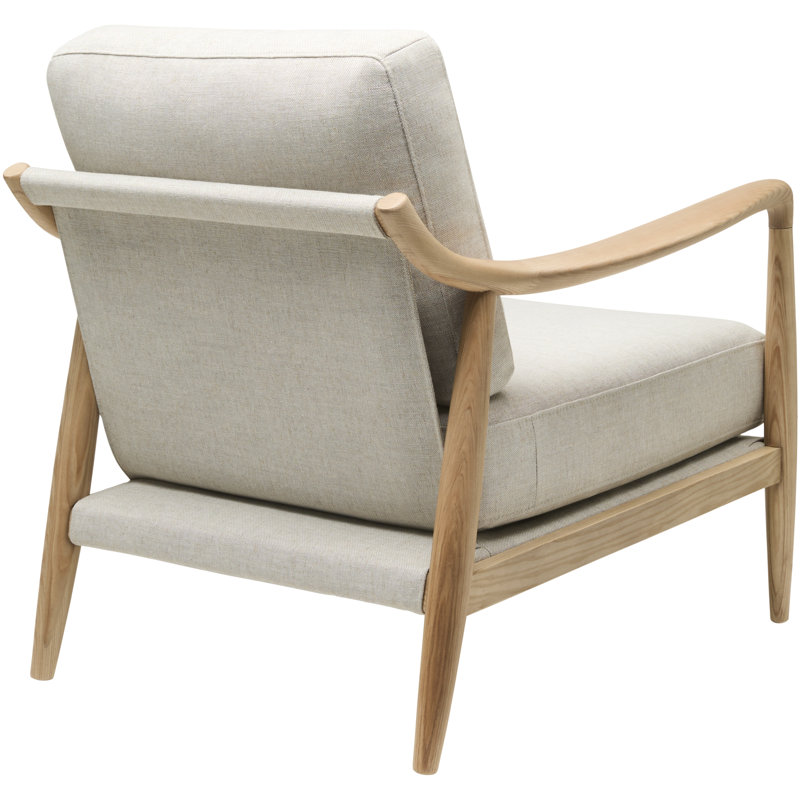 Becki Owens x Surya Gaviota Accent Chair, Gray Linen Blend