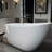 60" Freestanding Acrylic Bathtub With Non - Porous High Gloss Finish, Quick Installation, Double For Energy Efficient Soaking Stand Alone Composite Supports And Pop Up Drain, Glossy White, Sloped