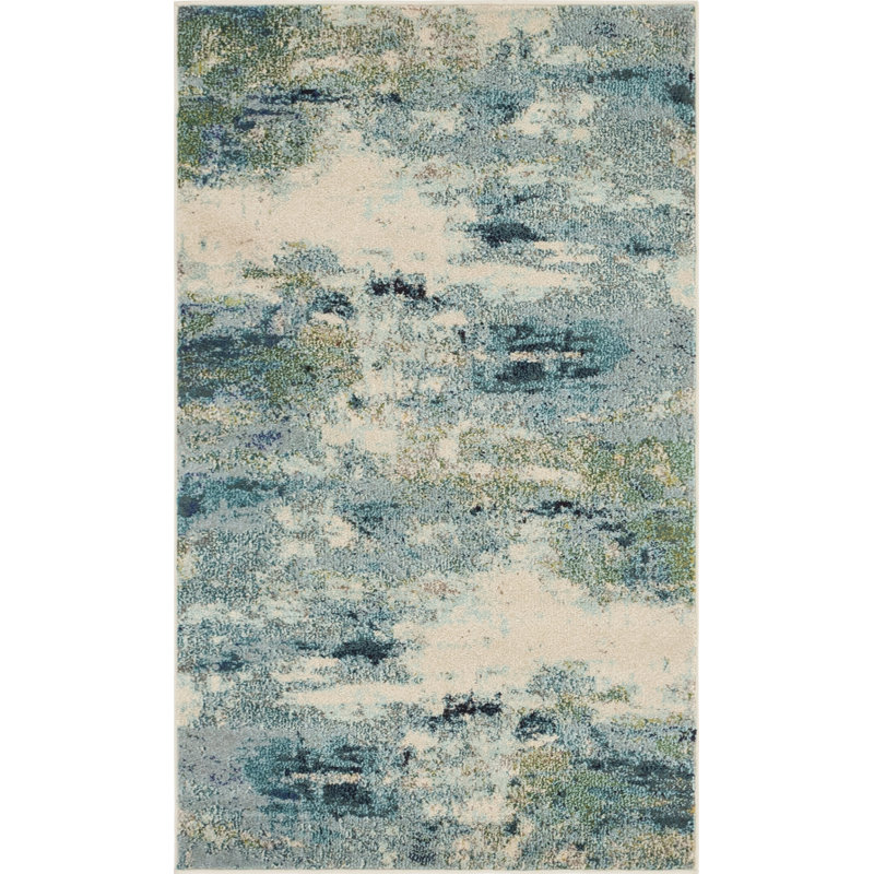 Keimar Washable Abstract Indoor Rug, Rectangle 3'3" x 5'3"