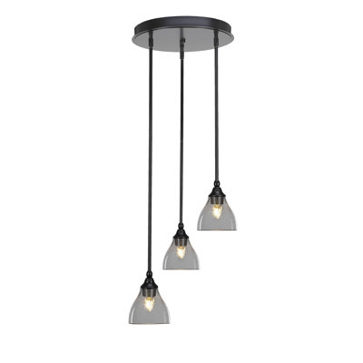 Empire 3 Light Stem Hung Cluster Pendalier
