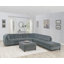 Mobilier de salon gris en chenille gris
