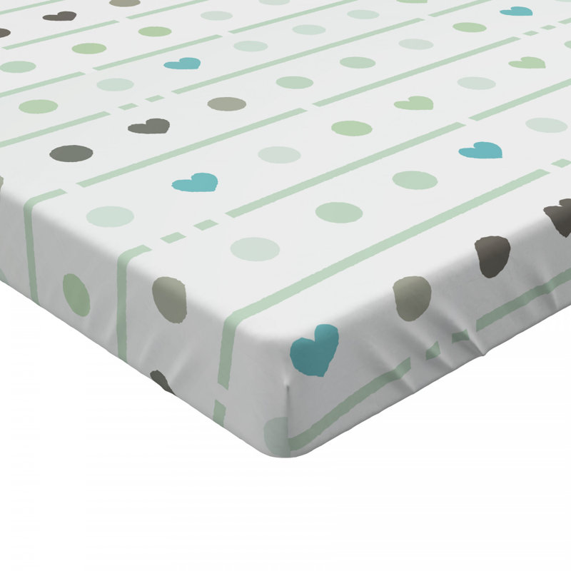 Microfiber Geometric Fitted Sheet, Twin Fitted Sheet