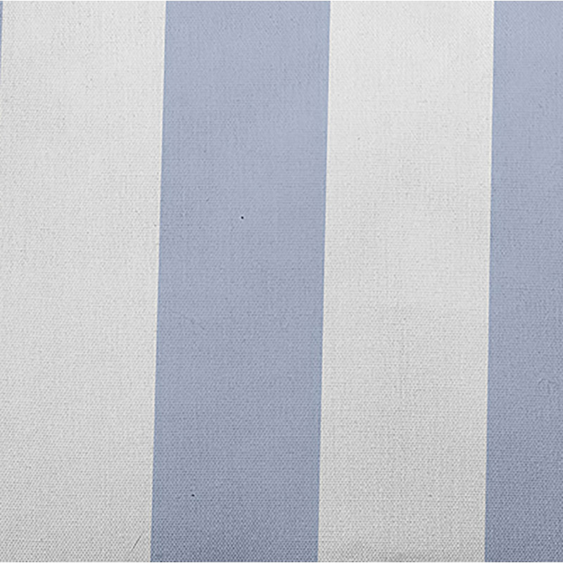 Light Blue and White Striped Outdoor Throw Pillow