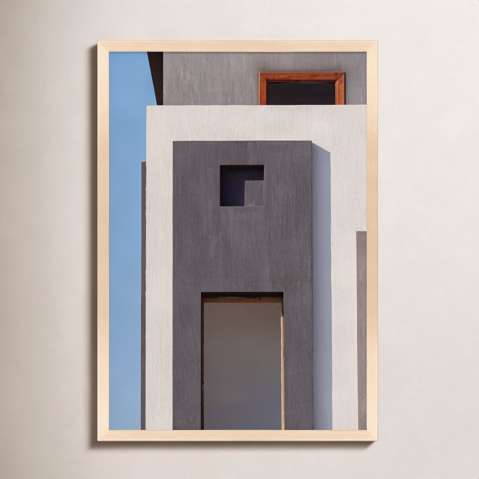 Blocks Print by Svetlana Smirnova, 25" H x 17.5" W, Maple