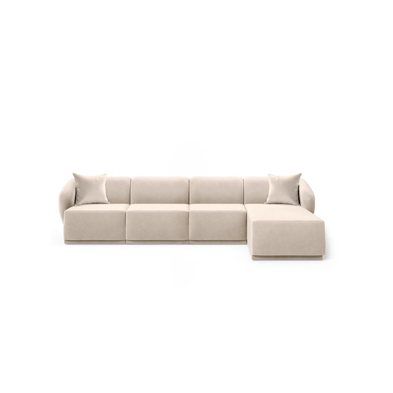 4 Seater Velvet Sofa & Chaise
