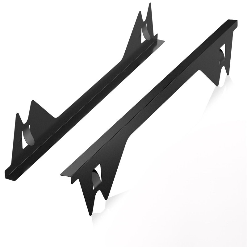 Stove Gap Covers Stainless Steel -Length 23.4" Width 0.79",Stove Gap Filler, Oven Gap Filler, Oven Side Gap Filler, Range Trim Kit, Heat Resistant And Easy To Clean, Black(2PCS)