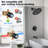 Modern Raincan Round Single-Function Tub and Shower Faucet Set, Valve Trim Kit, Rainfall Shower Head-114762941