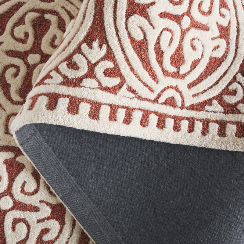 Cambridge 123 Hand Tufted Wool Damask Rug, Square 6'