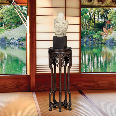 Asian Temple Pedestal Plant Stand