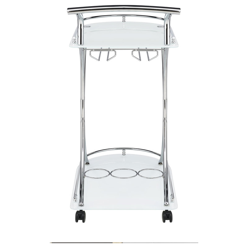 Chariot-bar en métal à 2 niveaux Allen