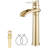 Single-handle Bathroom Faucet with Drain Assembly-129257944