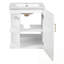 Armoire de salle de bain avec lavabo, 1 porte et tablette latérale-931939995
