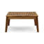 Ensemble de canapé modulaire en bois d'acacia avec coussins rouges 5 pièces Grenada, finition teck