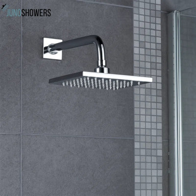 Juno Square Waterfall Shower Head – Polished Nickel & Chrome Copper-Brass Body