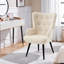 Fauteuil à oreilles rembourré en fausse fourrure avec pieds en métal Modern-1544354319