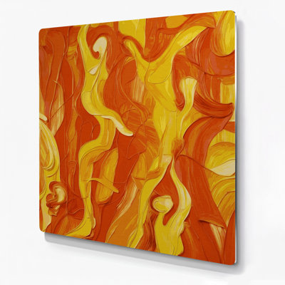 Abstrait art figuratif en métal brun 75