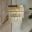 Luminaire suspendu de style lustre à cascade de 14 po en bronze antique moderne 14 po pour chambre à coucher, salle à manger ou vestibule