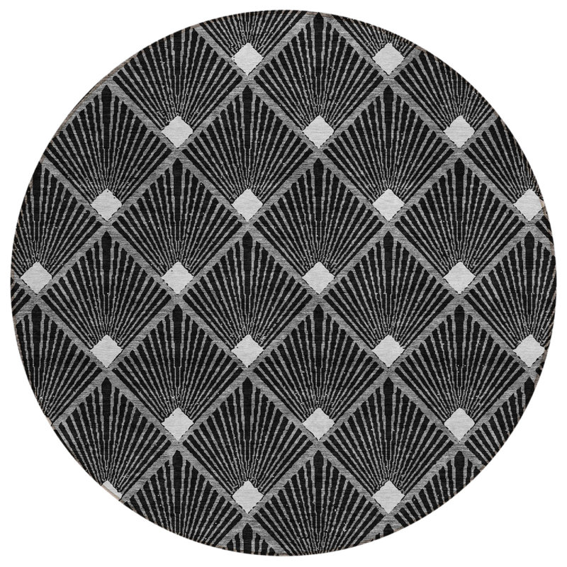 Tapis rond ivoire 8 po