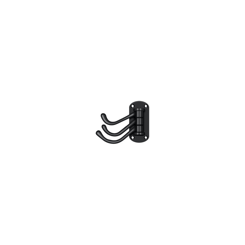 Triple Robe Hook, Painted Black