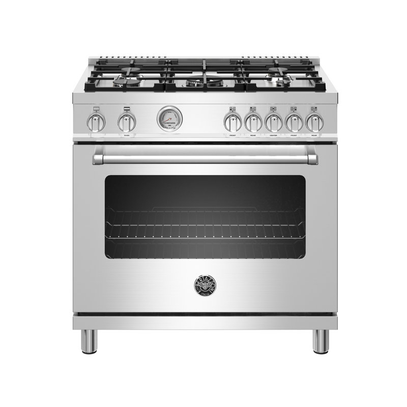Bertazzoni 36'' W Free Standing Range, Silver