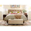Banc de rangement en tissu