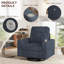 Chaise d'appoint pivotante carrée avec accoudoirs larges-1402026312-1402026314