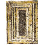 Safari Animal Print Area Rug in Camel/Beige