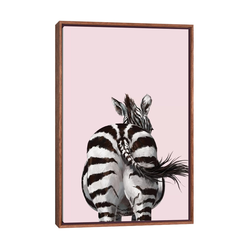 Art à bout zèbre, H 26 po x l 18 po x 1,5 po, Toile avec cadre en bois classique