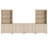 Sideboard Cabinet With Bar Hutch, Buffet Cabinet With 12 Drawers And 3 Tier Shelves, Light Beige, 135''