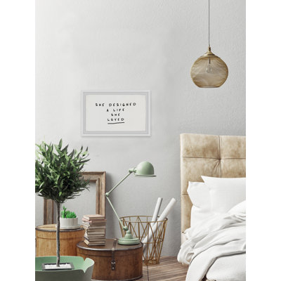" 'She Designed a Life She Loved IV' Textual Art " Textual Art Print