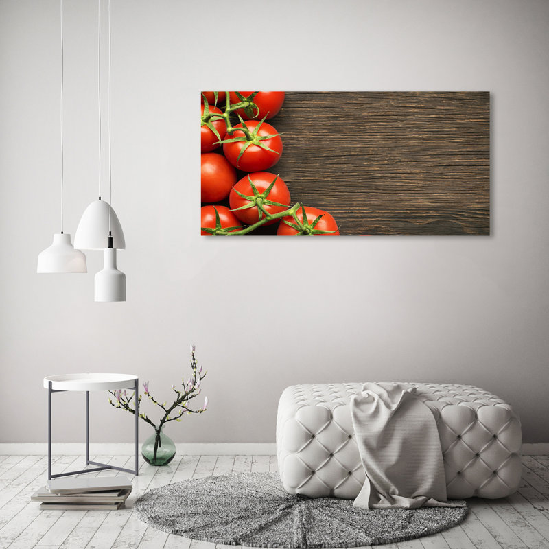 Tomatoes On Wood - Wrapped Canvas Print
