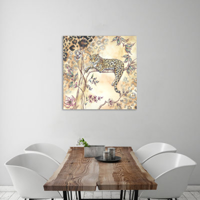 «Boho Leopard Lounging Toile S Croquis», toile tendue par Winston Porter
