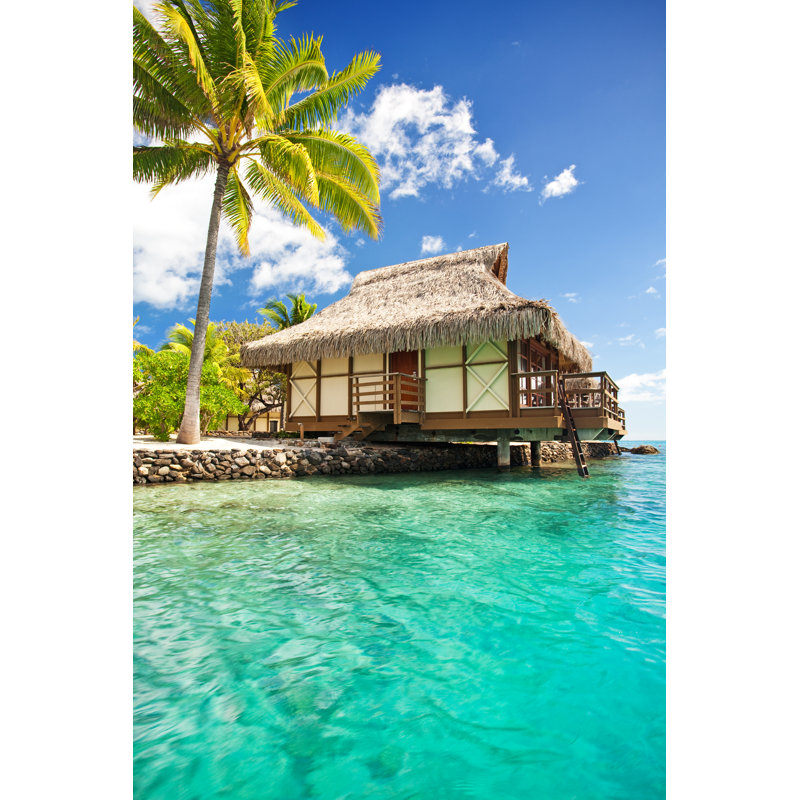 Over Water Bungalow - Wrapped Canvas Print, 30cm H x 20cm W x 3.8cm D