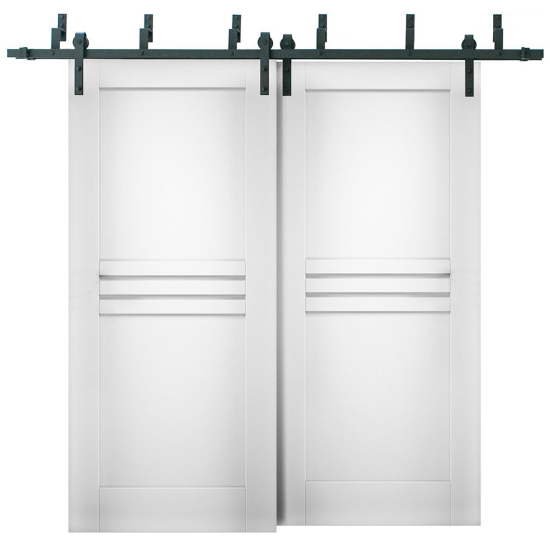 Portes de grange en bois manufacturé Mela, 48 po x 84 po