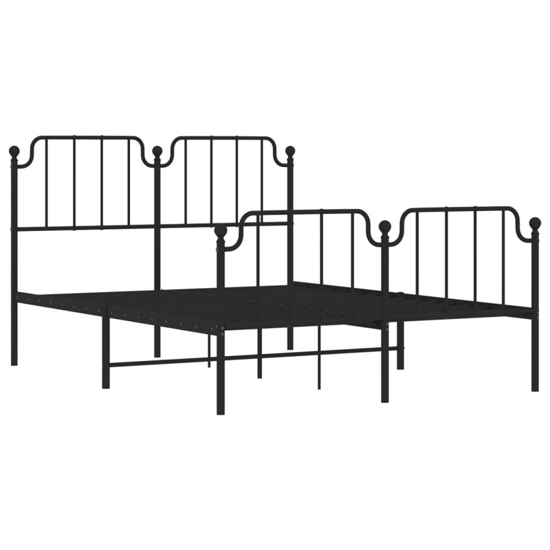 Almeer DE Size - 100 X 200 Cm Metal Bed, Double (4'6), Black