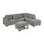 Canapé modulaire rembourré avec USB et repose-pieds avec rangement-1672012379