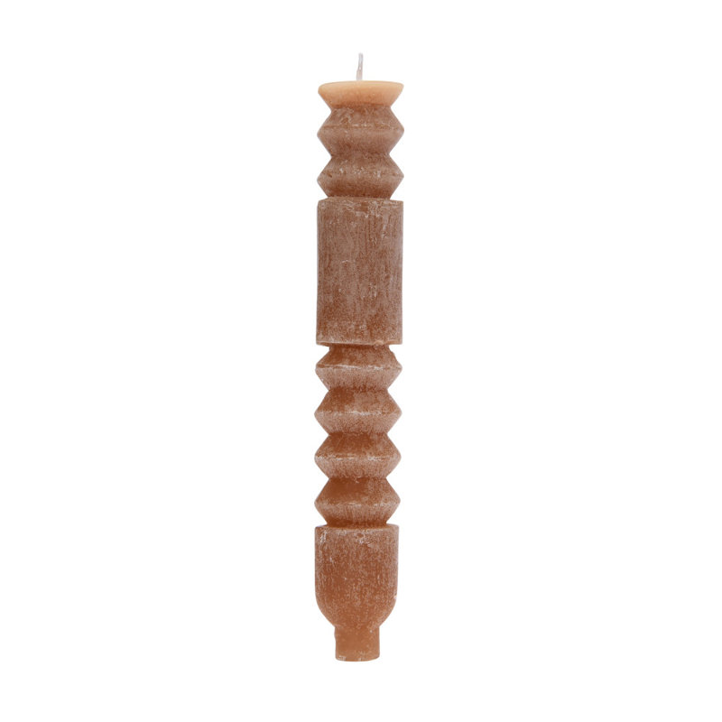Bougies totem non parfumées en boîte, Brun