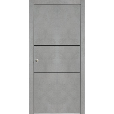 Porte pliante en bois massif massif