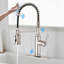 Robinet de cuisine tactile avec douchette rétractable - Jet de jet pivotant à 360 degrés, anticorrosion, rouille, nickel brossé, acier inoxydable, jet d’émissions rotatif à 360 degrés sans effort, preuve, rouille facile-671238965
