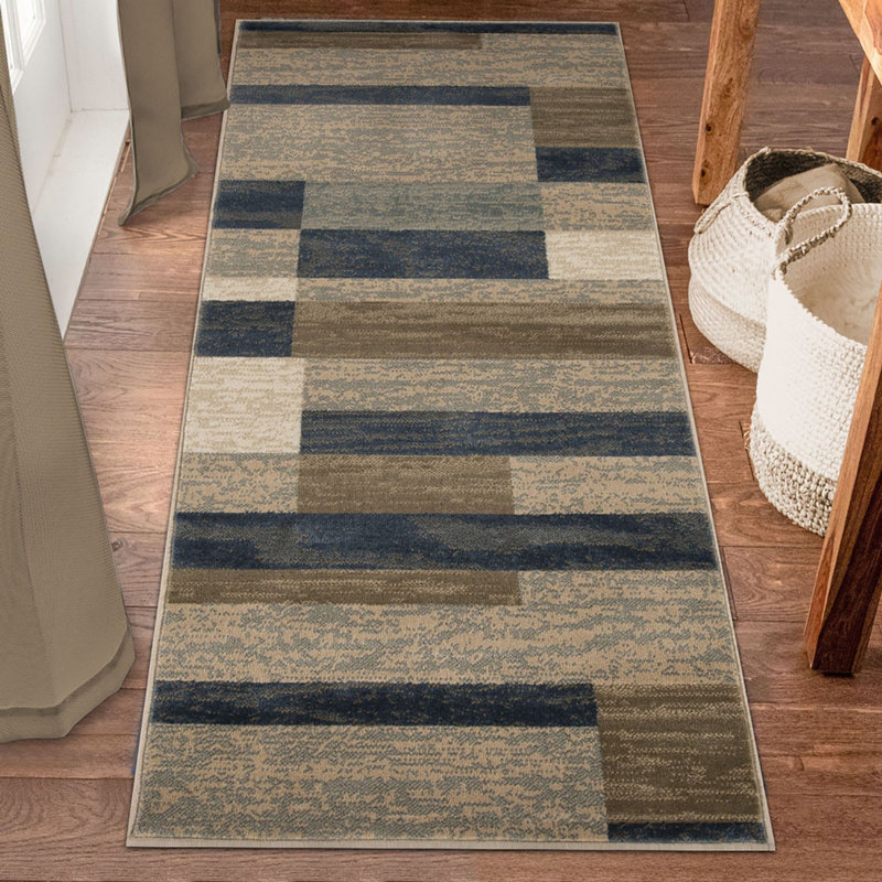 Tapis de couloir bleu marine 10 pi