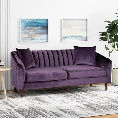 Modern Classic Sofa with Two Accent Pillows