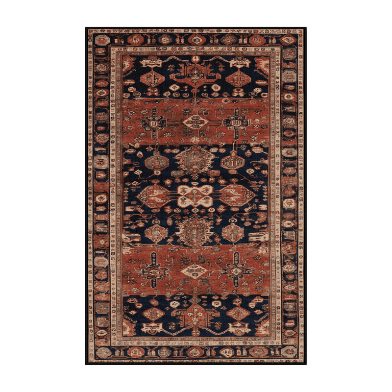 Tapis brun turc lavable à la machine, Rectangle 5 pi x 7 pi
