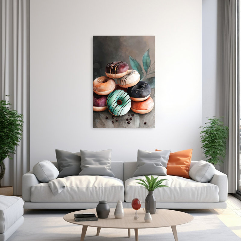 Art mural contemporain moderne coloré, H 60 po x l 40 po