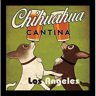 «Double Chihuahua Cantina Brew Los Angeles», reproduction d'impression encadrée