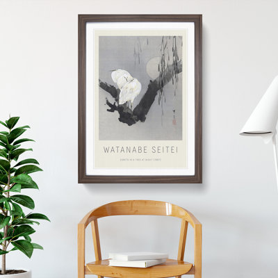 Egrets In A Tree At Night by Watanabe Seitei - Single Picture Frame Print