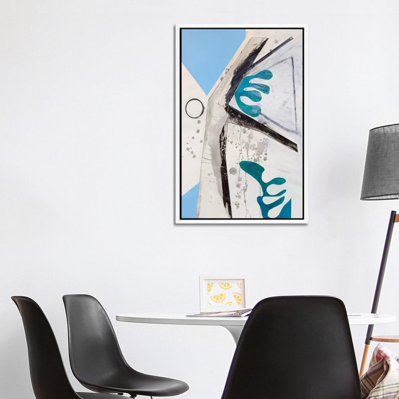 Haiku Series (Circle) 1 Piece Painting on Canvas, 101.6 cm H x 66.04 cm W, White Framed