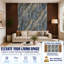 Panneaux muraux brillants en or bleu 4 pi x 9 pi en or bleu Falkirk Irvine III (paquet de 3)-128543149
