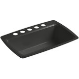 Cape Dory® 33" L x 22" W x 9-5/8" Under-Mount Single-Bowl Kitchen Sink with 5 Oversize Faucet Holes