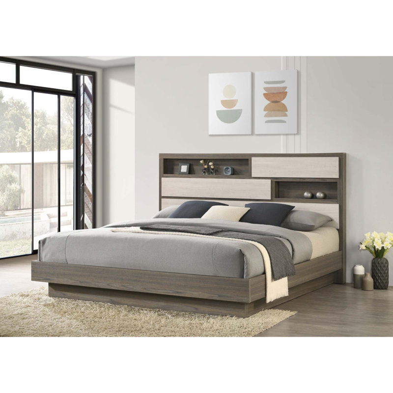 Grey Oak Eastern King Bed