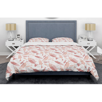 Ensemble de housse de couette mid-century fishs